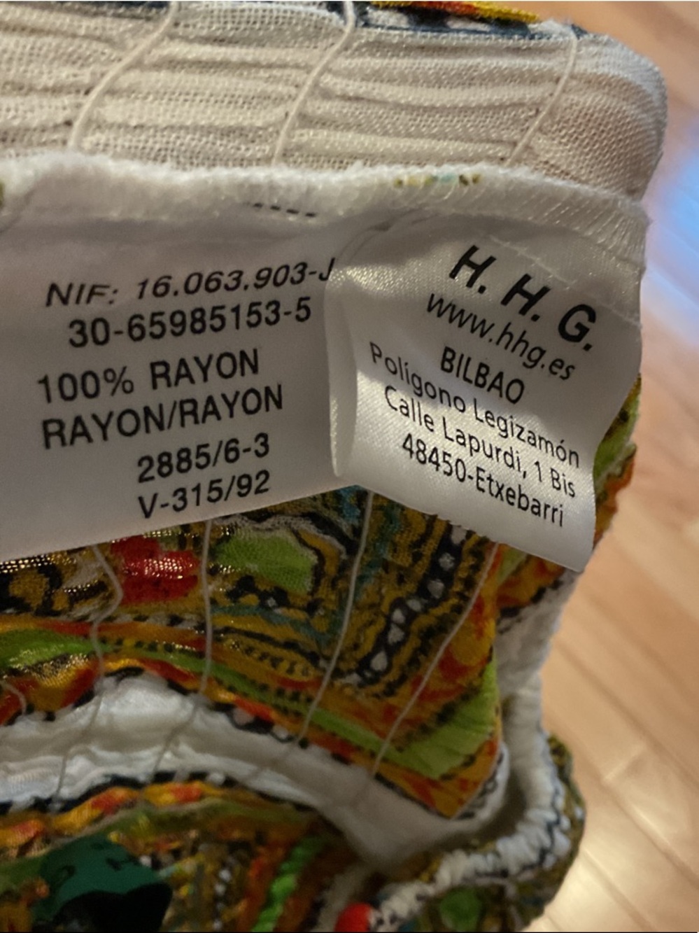 HHG Bohemian White Green Printed Harem Pants Thailand waist 11 stretches 19 OS - Picture 7 of 12